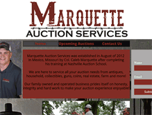 Tablet Screenshot of marquetteauctionservices.com